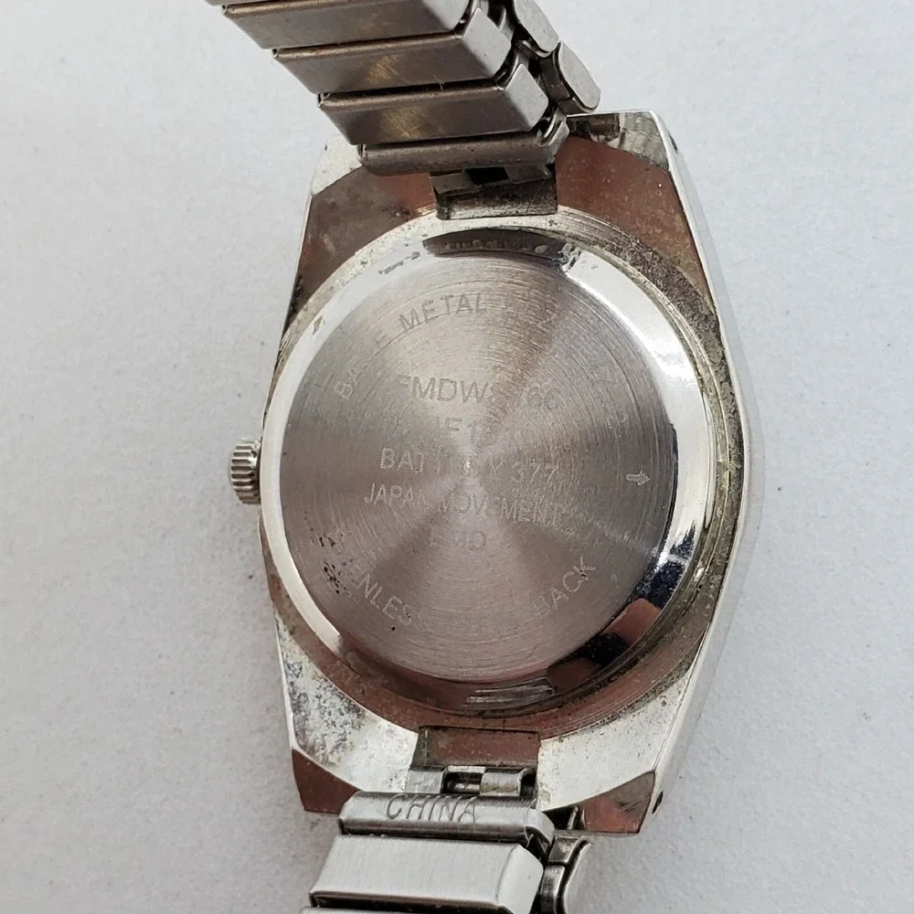 Women's‎ Watch 25MM Blue Dial Gray Expandable Band 6.5